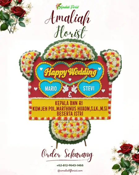 Papan Bunga Pernikahan Purbo